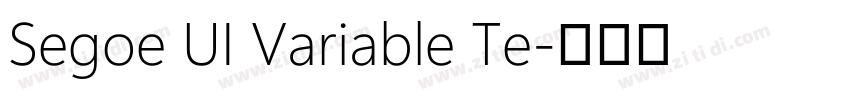 Segoe UI Variable Te字体转换